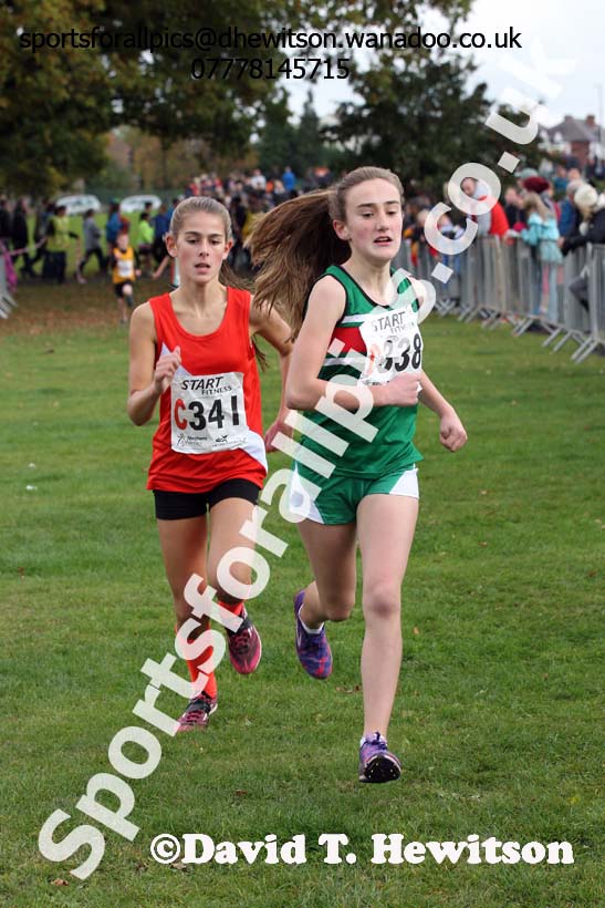 Girls under-13s Northern Cross Country Relays, Graves Park, Sheffield. Photo: David T. Hewitson/Sports for All Pics
